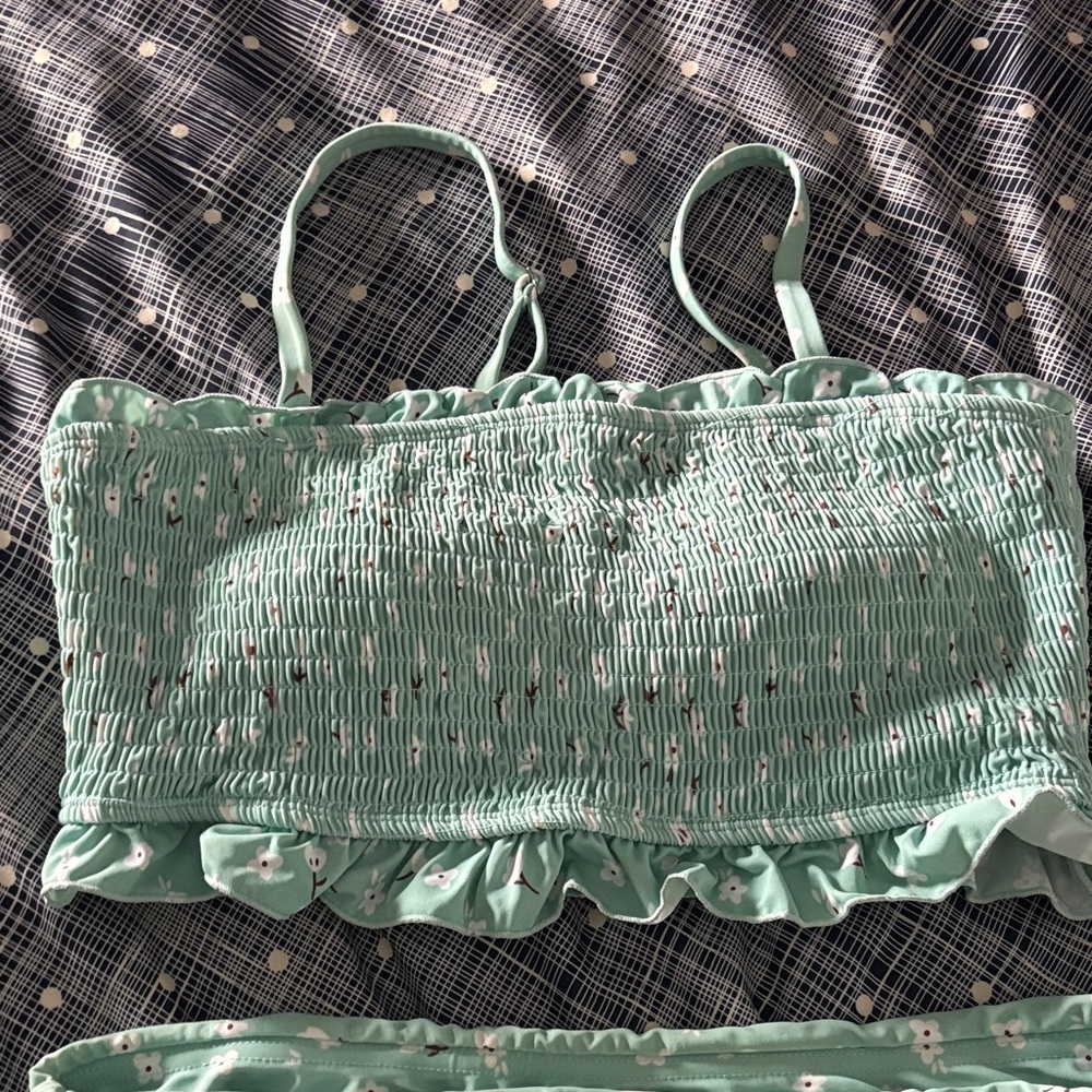 Mint Green Ruffled Bikini Set - Picture 3 of 3